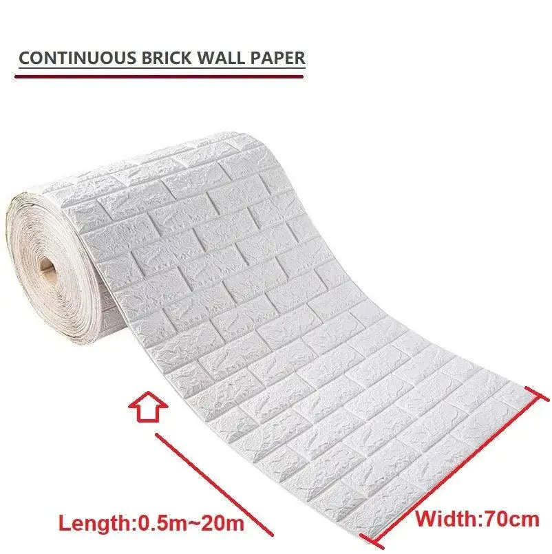 BrickWall 3D: Self-Adhesive Foam Wallpaper