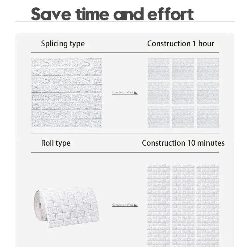 BrickWall 3D: Self-Adhesive Foam Wallpaper